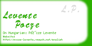 levente pocze business card